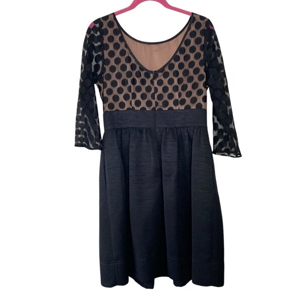 Eliza J Dress Womens Size 10 Polka dot Mesh Fit & Flare Cocktail Dress Feminine - Picture 2 of 14